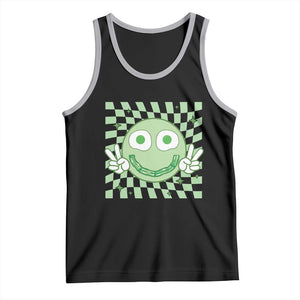 Funny Green Smile Face Eggs Bacon Breakfast St Patrick's Day Tank Top TS11 Black Athletic Heather Print Your Wear