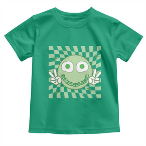 Funny Green Smile Face Eggs Bacon Breakfast St Patrick's Day Toddler T Shirt TS11 Irish Green Print Your Wear