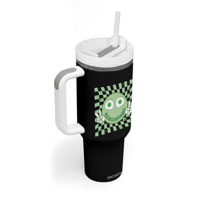 Funny Green Smile Face Eggs Bacon Breakfast St Patrick's Day Tumbler With Handle TS11 Print Your Wear