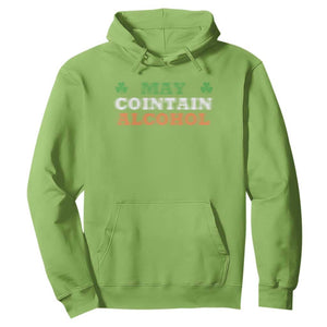 Funny May Contain Alcohol Hoodie Irish Beer Drinking St Patrick's Day Shamrock TS11 Lime Print Your Wear