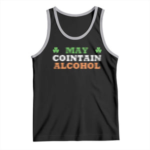 Funny May Contain Alcohol Tank Top Irish Beer Drinking St Patrick's Day Shamrock TS11 Black Athletic Heather Print Your Wear