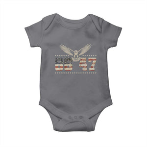 Funny Vintage 86 47 Baby Onesie Eagle Vintage American Flag TS11 Charcoal Print Your Wear