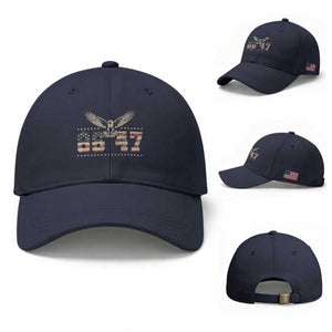 Funny Vintage 86 47 Baseball Cap Eagle Vintage American Flag TS11 Baseball Cap Universal Fit Navy Print Your Wear