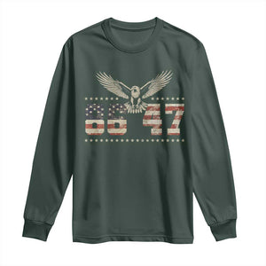 Funny Vintage 86 47 Long Sleeve Shirt Eagle Vintage American Flag TS11 Dark Forest Green Print Your Wear