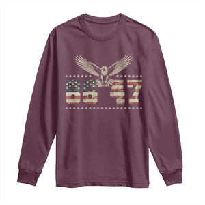 Funny Vintage 86 47 Long Sleeve Shirt Eagle Vintage American Flag TS11 Maroon Print Your Wear