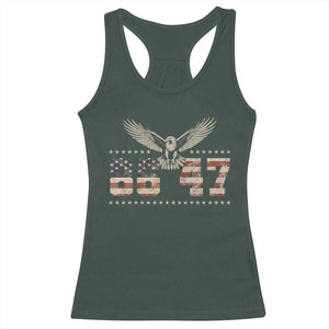 Funny Vintage 86 47 Racerback Tank Top Eagle Vintage American Flag TS11 Dark Forest Green Print Your Wear