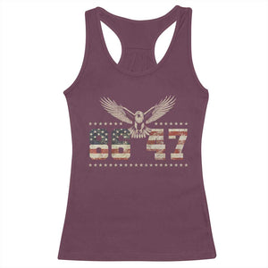 Funny Vintage 86 47 Racerback Tank Top Eagle Vintage American Flag TS11 Maroon Print Your Wear
