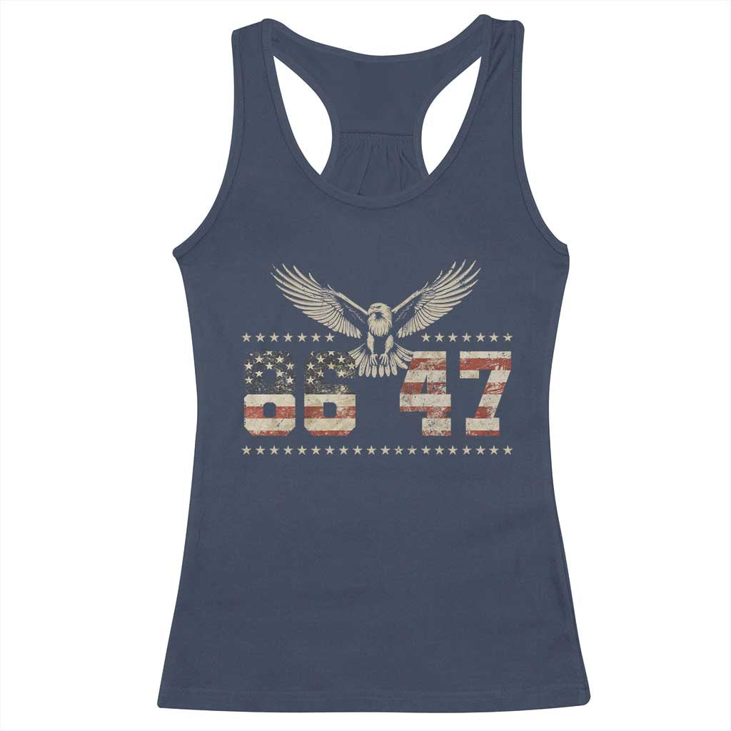 Funny Vintage 86 47 Racerback Tank Top Eagle Vintage American Flag TS11 Navy Print Your Wear