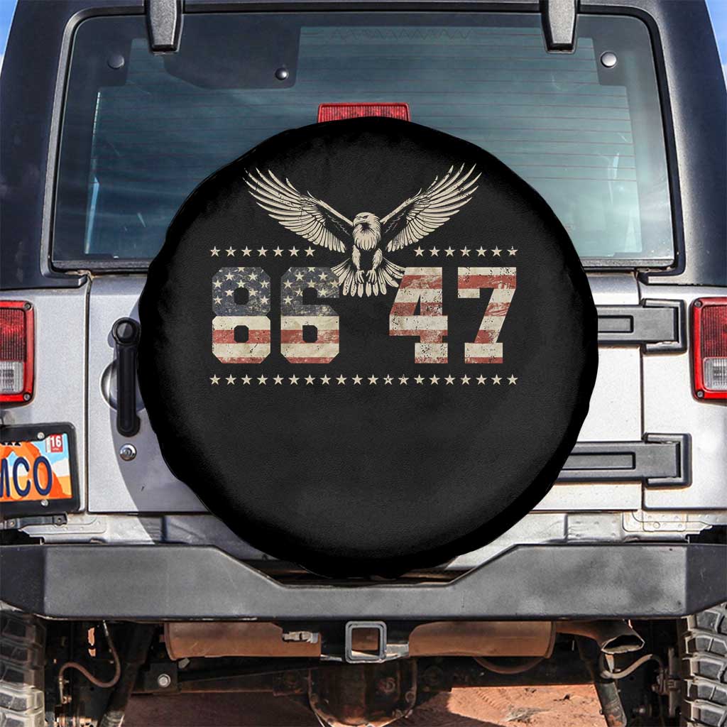 Funny Vintage 86 47 Spare Tire Cover Eagle Vintage American Flag TS11 No hole Black Print Your Wear