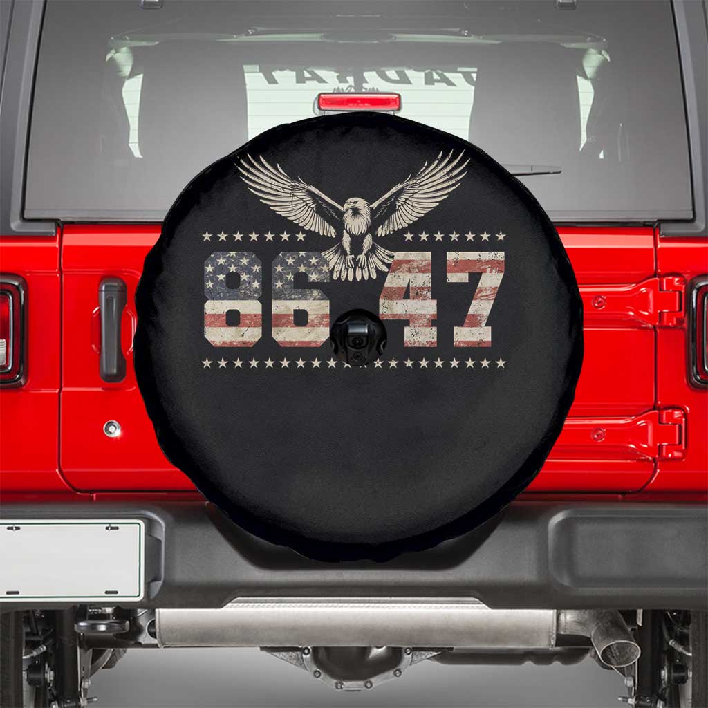 Funny Vintage 86 47 Spare Tire Cover Eagle Vintage American Flag TS11 Black Print Your Wear