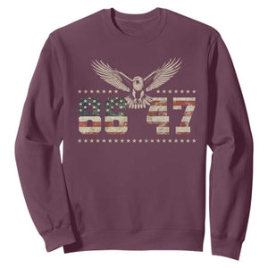 Funny Vintage 86 47 Sweatshirt Eagle Vintage American Flag TS11 Maroon Print Your Wear