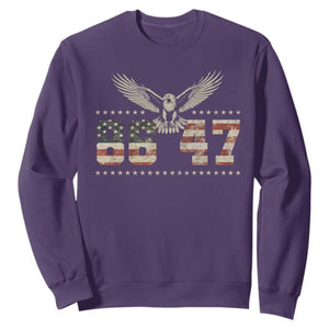 Funny Vintage 86 47 Sweatshirt Eagle Vintage American Flag TS11 Purple Print Your Wear