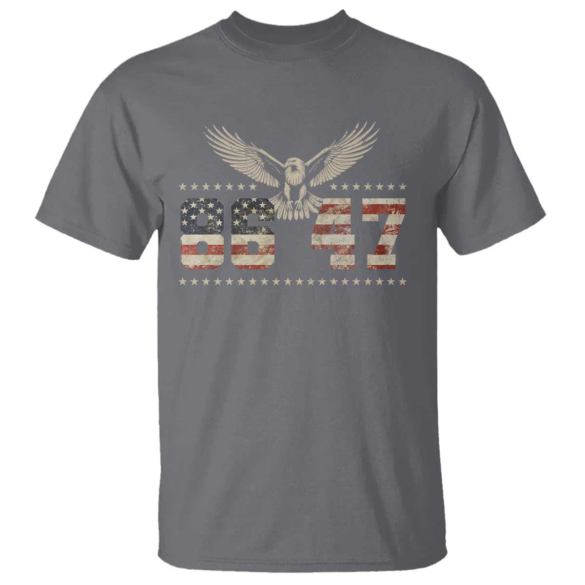 Funny Vintage 86 47 T Shirt Eagle Vintage American Flag TS11 Charcoal Print Your Wear