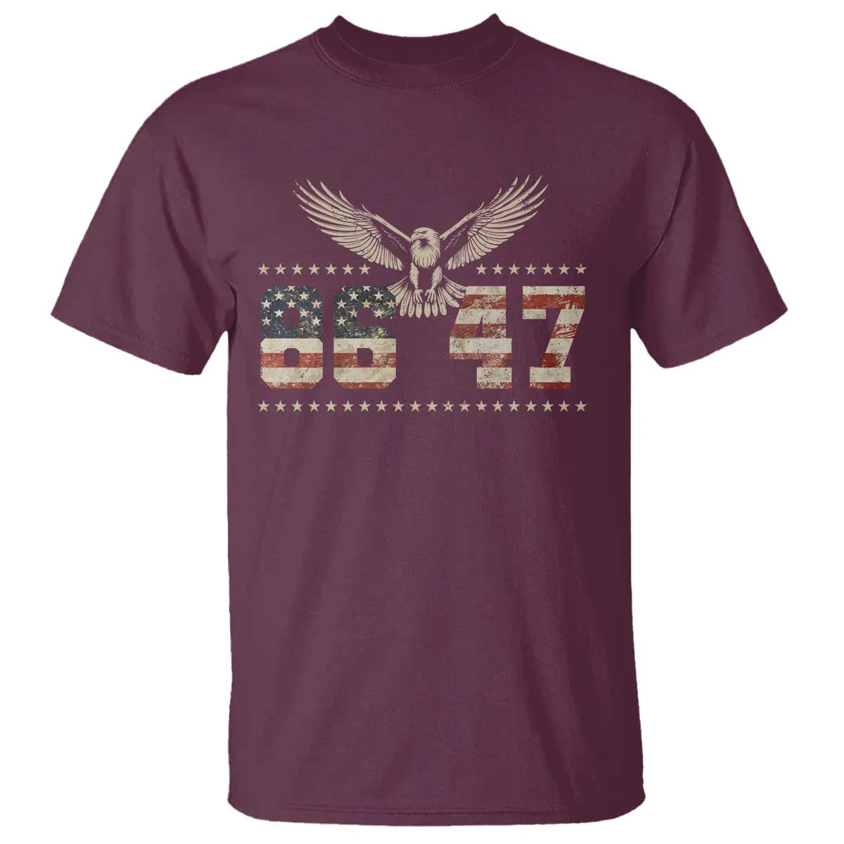 Funny Vintage 86 47 T Shirt Eagle Vintage American Flag TS11 Maroon Print Your Wear