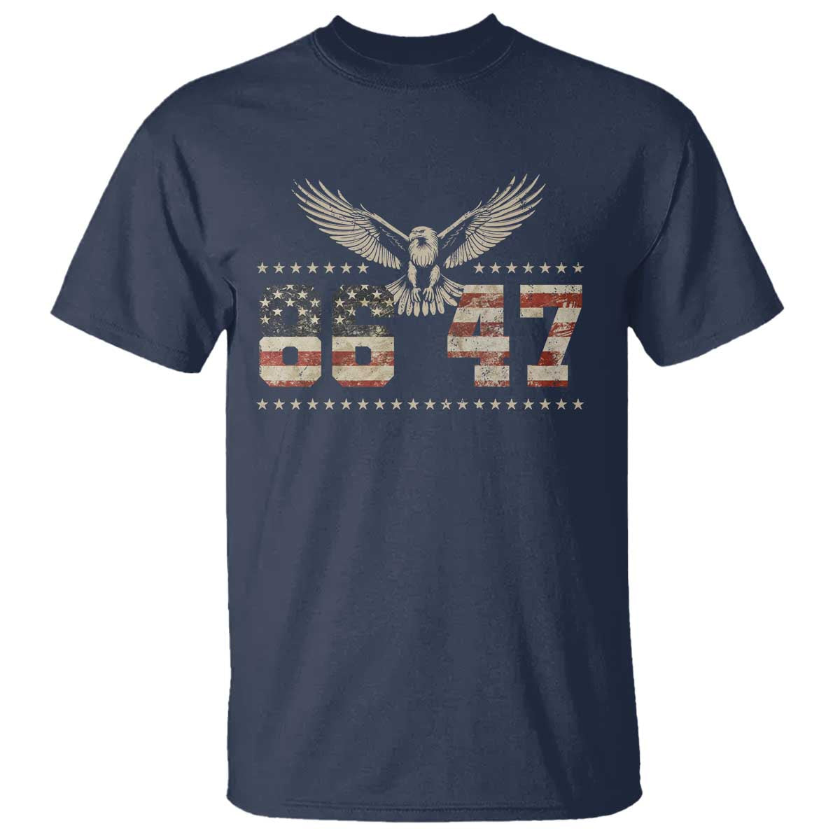 Funny Vintage 86 47 T Shirt Eagle Vintage American Flag TS11 Navy Print Your Wear