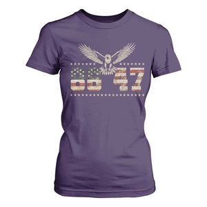 Funny Vintage 86 47 T Shirt For Women Eagle Vintage American Flag TS11 Purple Print Your Wear