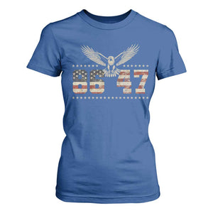 Funny Vintage 86 47 T Shirt For Women Eagle Vintage American Flag TS11 Royal Blue Print Your Wear