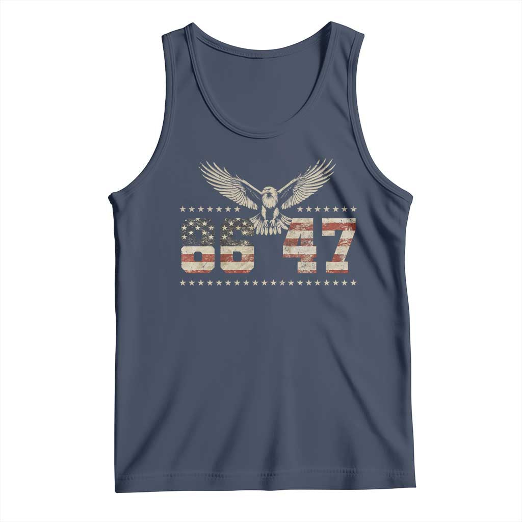 Funny Vintage 86 47 Tank Top Eagle Vintage American Flag TS11 Navy Print Your Wear