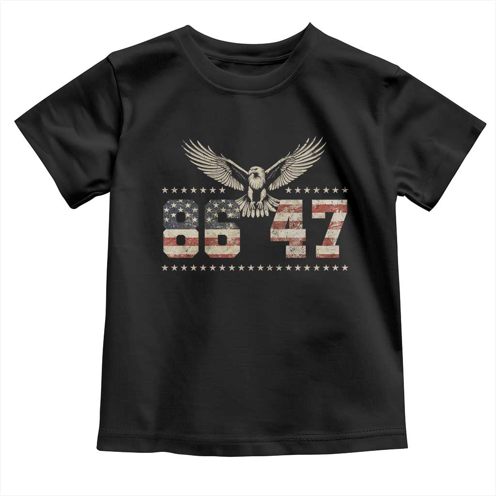 Funny Vintage 86 47 Toddler T Shirt Eagle Vintage American Flag TS11 Black Print Your Wear