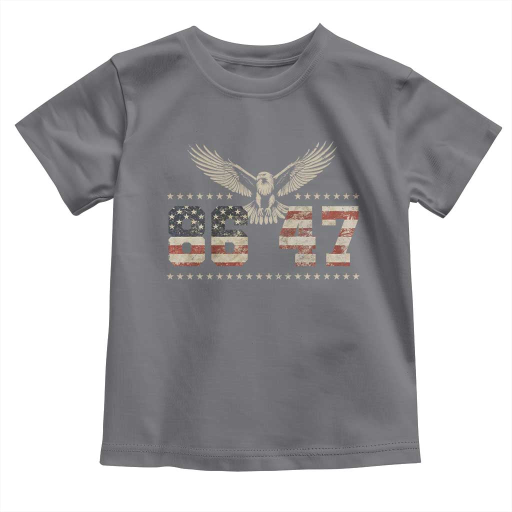 Funny Vintage 86 47 Toddler T Shirt Eagle Vintage American Flag TS11 Charcoal Print Your Wear
