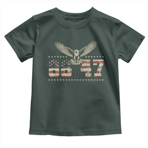 Funny Vintage 86 47 Toddler T Shirt Eagle Vintage American Flag TS11 Dark Forest Green Print Your Wear