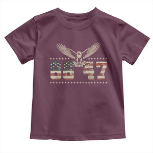 Funny Vintage 86 47 Toddler T Shirt Eagle Vintage American Flag TS11 Maroon Print Your Wear