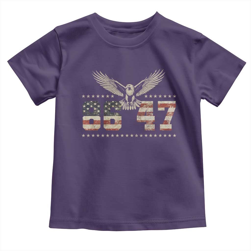 Funny Vintage 86 47 Toddler T Shirt Eagle Vintage American Flag TS11 Purple Print Your Wear