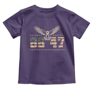 Funny Vintage 86 47 Toddler T Shirt Eagle Vintage American Flag TS11 Purple Print Your Wear