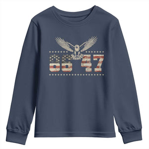 Funny Vintage 86 47 Youth Sweatshirt Eagle Vintage American Flag TS11 Navy Print Your Wear