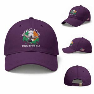 Irish Pride Baseball Cap Hey Baby Let The Free Birds Fly Ireland Flag TS11 Baseball Cap Universal Fit Purple Print Your Wear