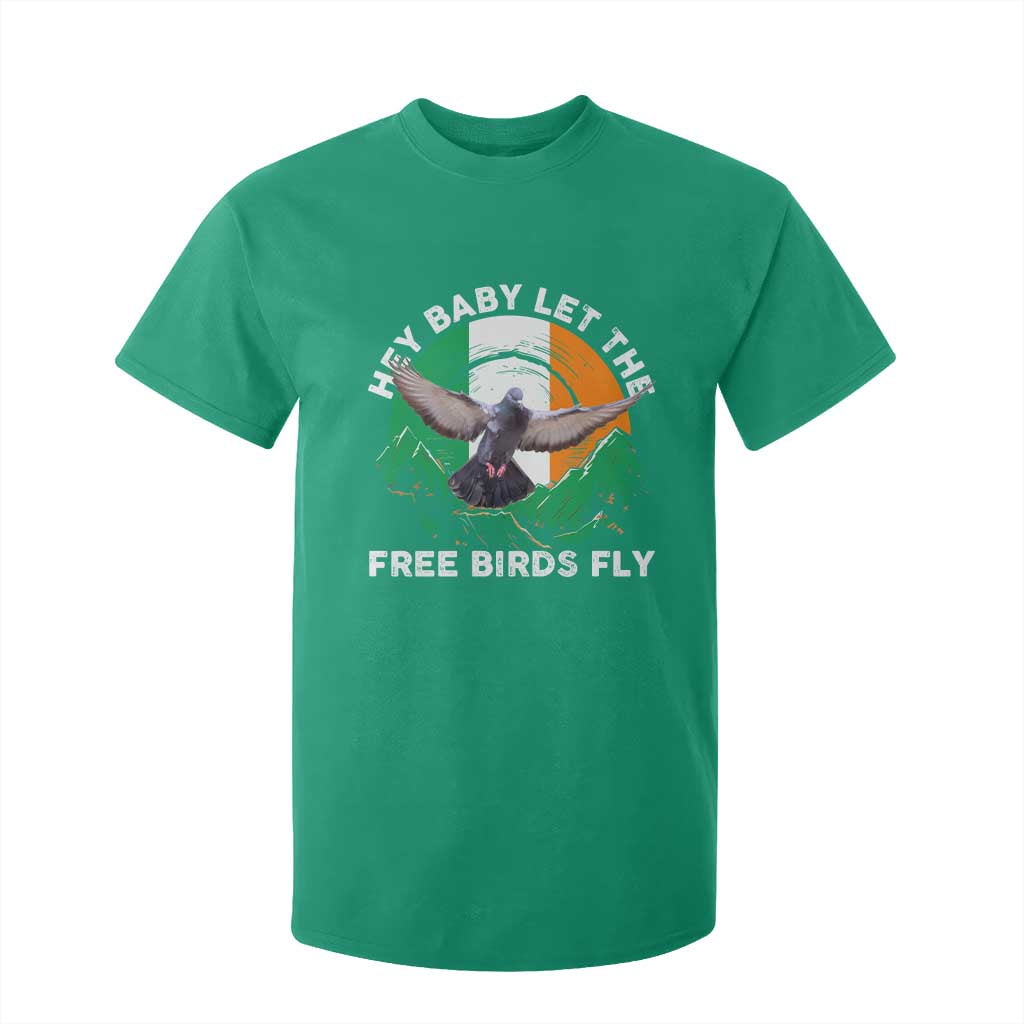 Irish Pride T Shirt For Kid Hey Baby Let The Free Birds Fly Ireland Flag TS11 Irish Green Print Your Wear