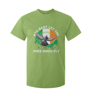Irish Pride T Shirt For Kid Hey Baby Let The Free Birds Fly Ireland Flag TS11 Lime Print Your Wear