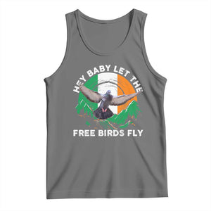 Irish Pride Tank Top Hey Baby Let The Free Birds Fly Ireland Flag TS11 Black Heather Print Your Wear