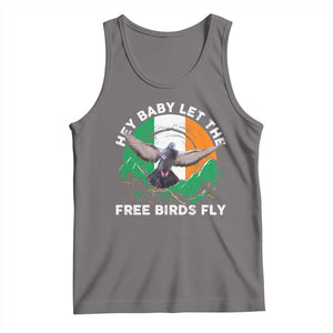 Irish Pride Tank Top Hey Baby Let The Free Birds Fly Ireland Flag TS11 Deep Heather Print Your Wear