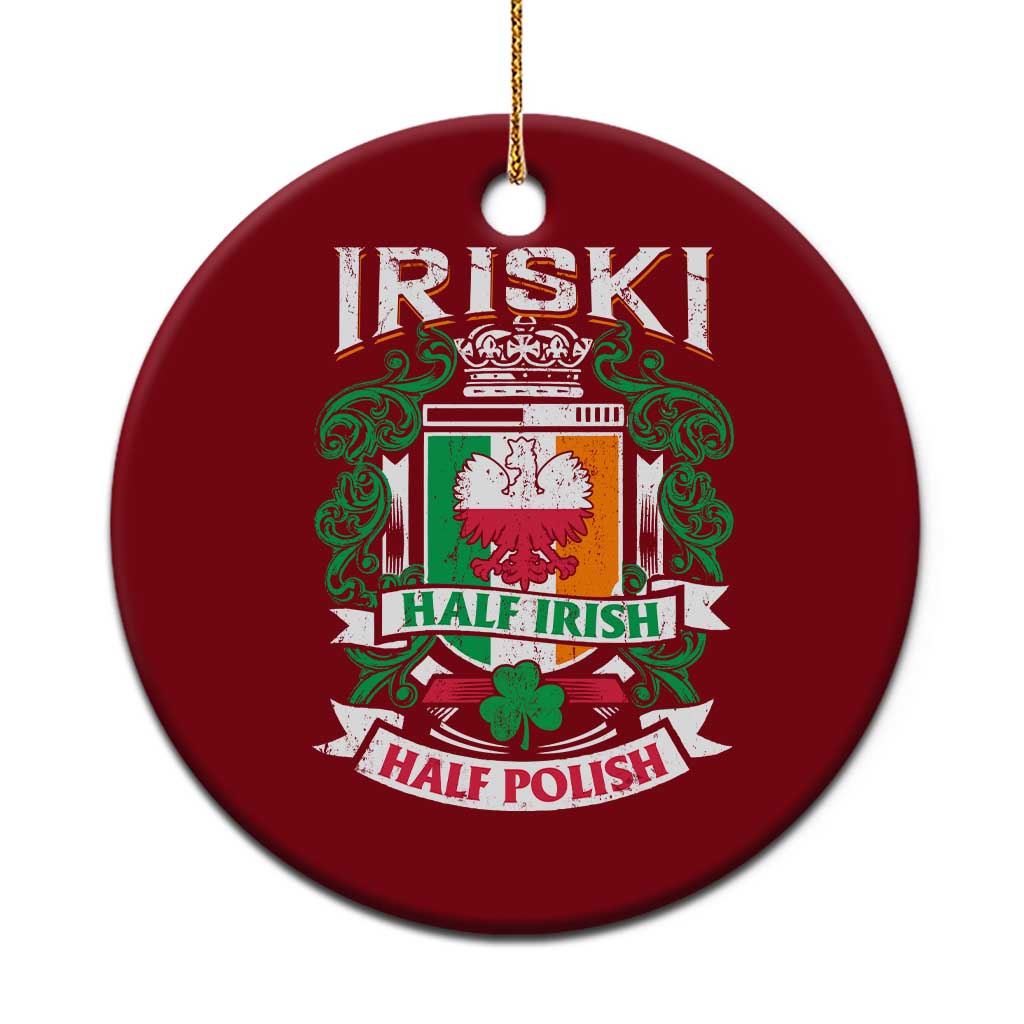 Iriski Half Irish Half Polish Ceramic Ornament Polish St Patricks Day Eagle TS11 1pc Red Print Your Wear