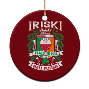Iriski Half Irish Half Polish Ceramic Ornament Polish St Patricks Day Eagle TS11 1pc Red Print Your Wear
