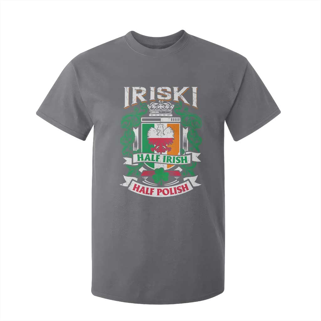 Iriski Half Irish Half Polish T Shirt For Kid Polish St Patricks Day Eagle TS11 Charcoal Print Your Wear