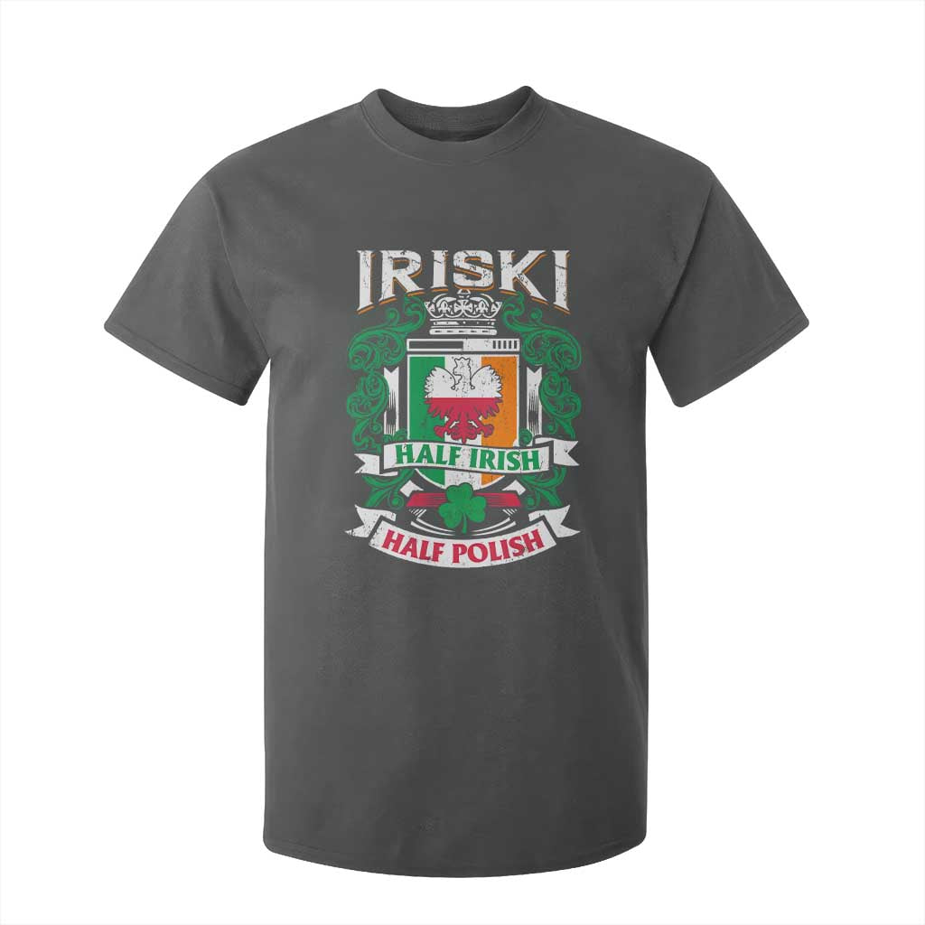 Iriski Half Irish Half Polish T Shirt For Kid Polish St Patricks Day Eagle TS11 Dark Heather Print Your Wear
