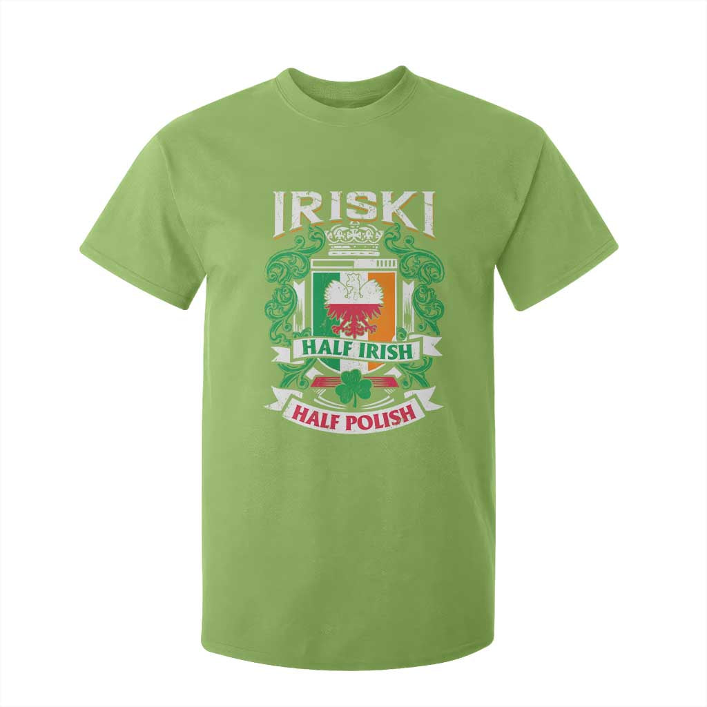Iriski Half Irish Half Polish T Shirt For Kid Polish St Patricks Day Eagle TS11 Lime Print Your Wear
