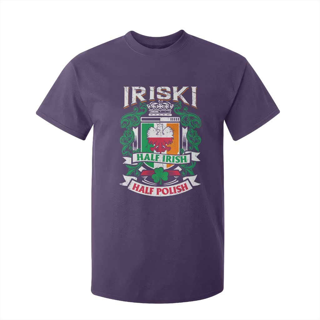 Iriski Half Irish Half Polish T Shirt For Kid Polish St Patricks Day Eagle TS11 Purple Print Your Wear