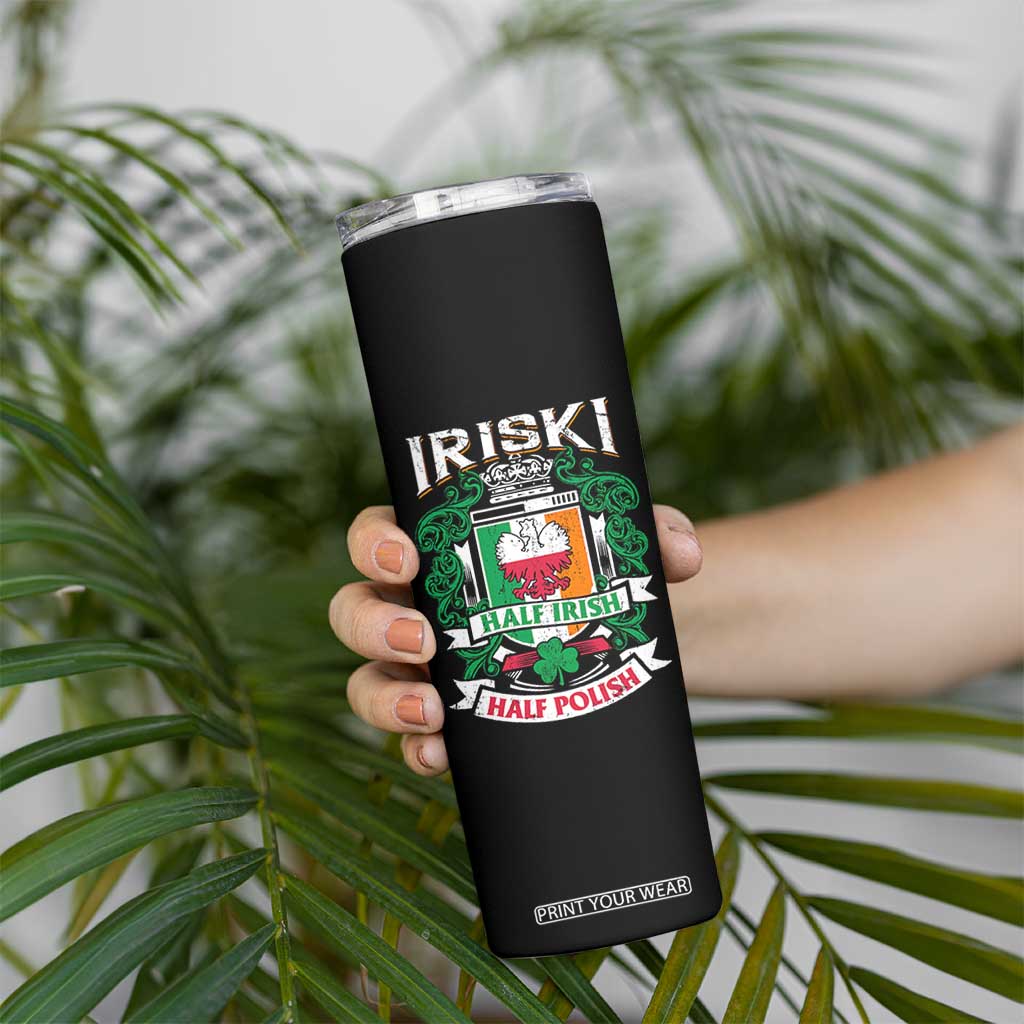 Iriski Half Irish Half Polish Skinny Tumbler Polish St Patricks Day Eagle TS11 Print Your Wear