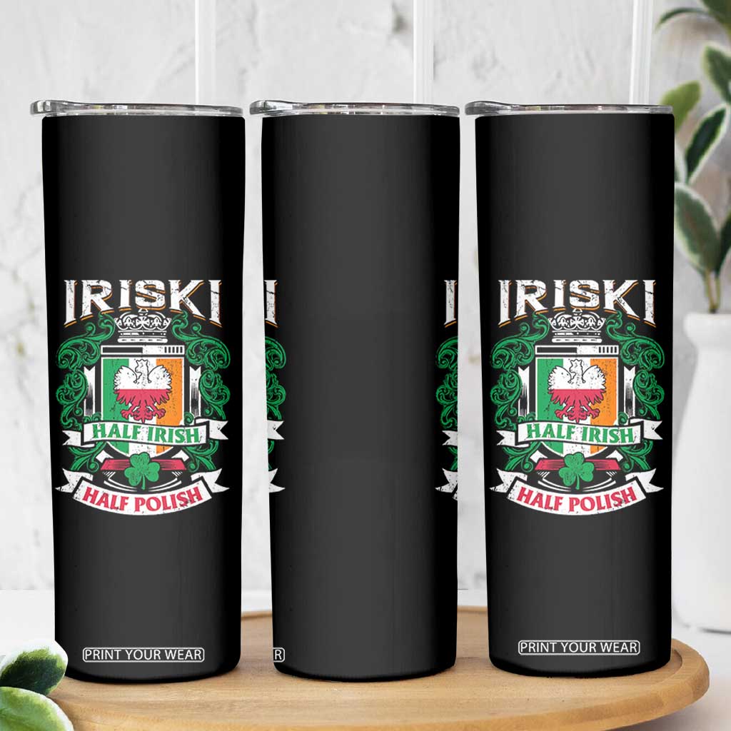 Iriski Half Irish Half Polish Skinny Tumbler Polish St Patricks Day Eagle TS11 Print Your Wear