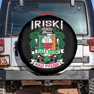 Iriski Half Irish Half Polish Spare Tire Cover Polish St Patricks Day Eagle TS11 No hole Black Print Your Wear
