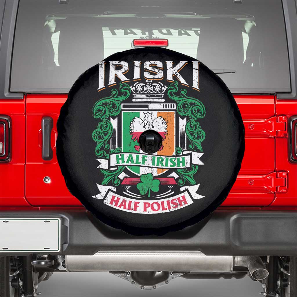 Iriski Half Irish Half Polish Spare Tire Cover Polish St Patricks Day Eagle TS11 Black Print Your Wear