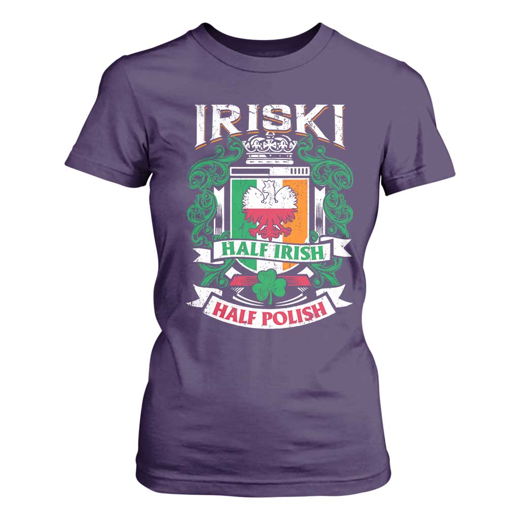 Iriski Half Irish Half Polish T Shirt For Women Polish St Patricks Day Eagle TS11 Purple Print Your Wear