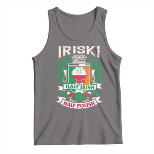 Iriski Half Irish Half Polish Tank Top Polish St Patricks Day Eagle TS11 Deep Heather Print Your Wear