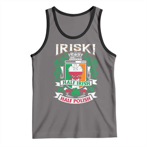 Iriski Half Irish Half Polish Tank Top Polish St Patricks Day Eagle TS11 Deep Heather Black Print Your Wear