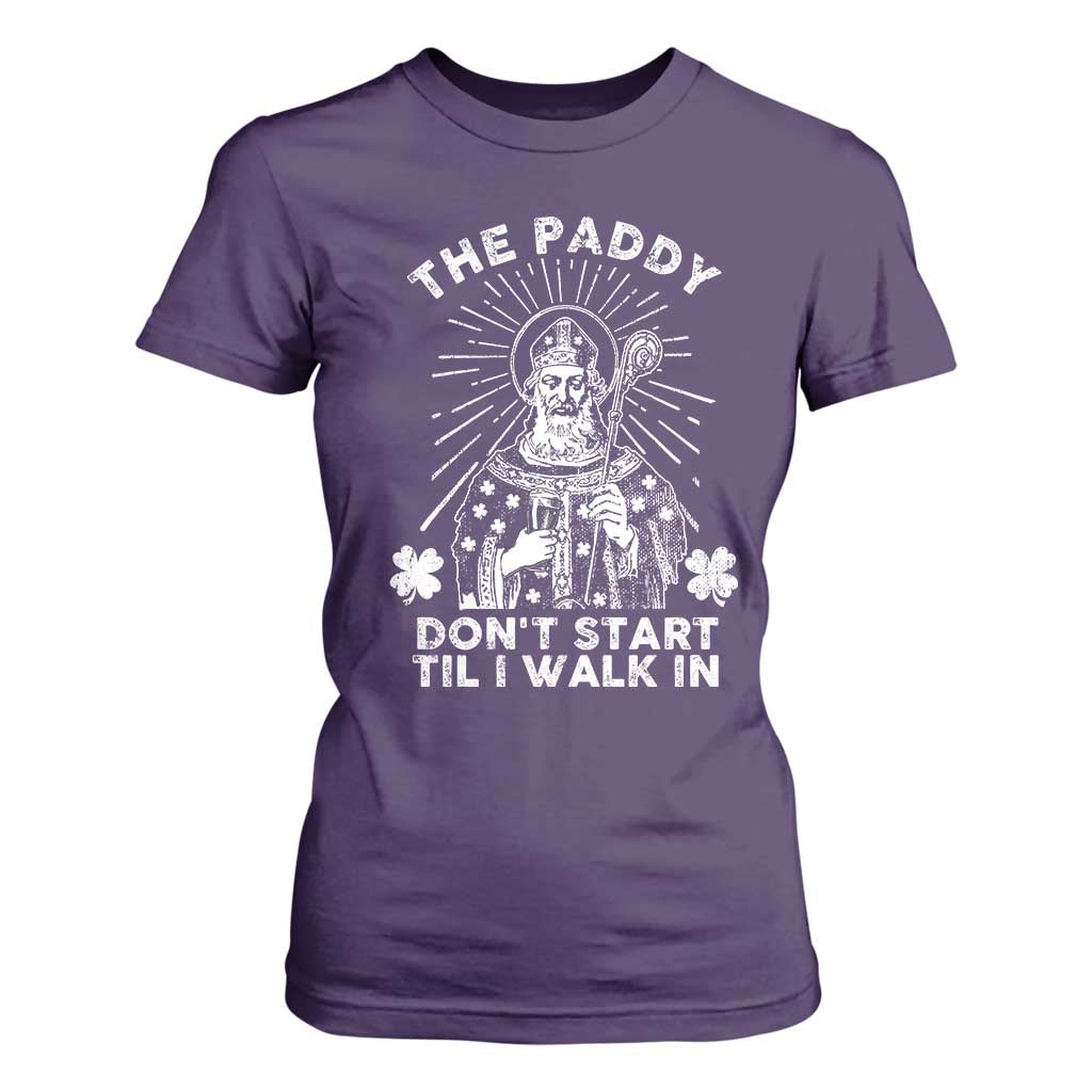 Funny The Paddy Don't Start Til I Walk In T Shirt For Women St Patrick's Day Irish Beer TS11 Purple Print Your Wear