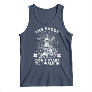 Funny The Paddy Don't Start Til I Walk In Tank Top St Patrick's Day Irish Beer TS11 Navy Print Your Wear