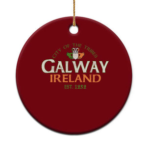 Claddagh Galway Ireland Ceramic Ornament City Of The Tribes Est 1232 TS11 1pc Red Print Your Wear